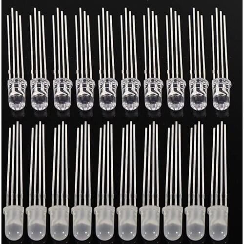 10-100x 4pin RGB Tri-Color Diffused Common Anode LED Light Emitting Diodes 5mm