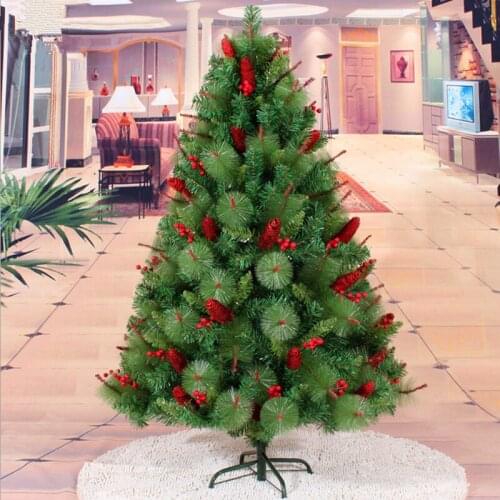 1.2 m / 120CM red berries mixed pine needles pinecone Christmas tree Christmas Decoration PVC environmentally friendly materials