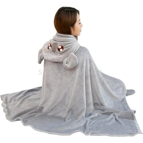 Thicken Home Cloak Lazy Blanket Lunch Break Shawl Cloak Spring And Autumn Student Cute Cartoon Multi-kinetic Energy Blanket Baby