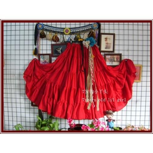 5Tiered 20Yards100%Cotton Tribal Belly Dance Skirt EA03