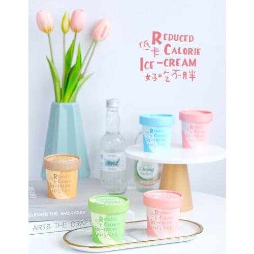 10pcs 160ml net red handmade ice cream cup disposable box thickened household pudding dessert cake paper box with lid and spoon