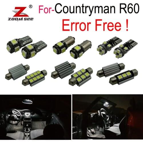 15pcs LED dome Bulb Interior map Light Kit for Mini for Countryman R60 (2011-2013)