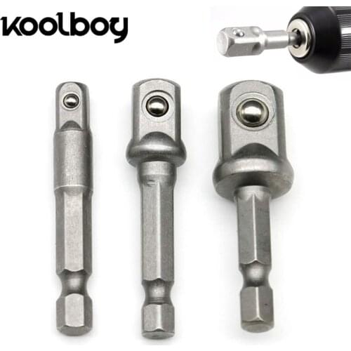 3Pcs/set Hex Shank Wrench Drive Power Drill Socket Adapter Drilling set extension drill bits screwdriver tools 1/4" 3/8" 1/2"
