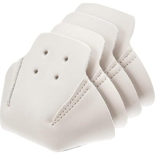 4 Pieces Toe Cap Guards Protectors Toe Caps Artificial Leather Roller Skate Cap Protectors for Quad Roller Skate