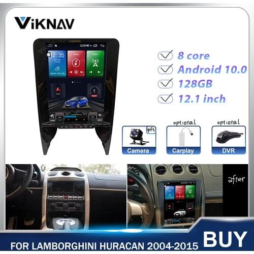 12.1 Inch Android Vertical Screen Car Radio GPS Navi Heat Unit for Lamborghini Huracan 2004-2015 Car Multimedia Player Stereo