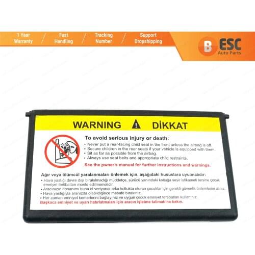 ESC EDP530 Sun Visor Shade Mirror Cover BLACK A2038170220 For Mercedes W203 C CLASS