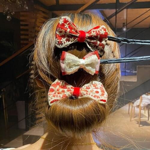 1Pc Ribbon Bows With Elastic Bands For Woman Girls Handmade Boutique Hairgrips Hair Accessories Hot Sale