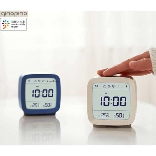 Qingping Bluetooth Alarm Clock Temperature Humidity Display LCD Screen Adjustable Nightlight With Mijia APP Smart Home
