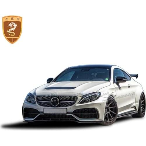 CSSYL Exclusive Supply Benz W205 Two-Door Fiberglass Front Rear Bumper Bars For Benz C Class Change PD Style Auto Parts 00913