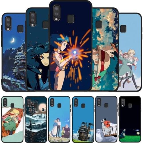 Howls Howls Moving Castle Black Phone Case For Samsung Galaxy A71 A51 A41 A31 A20E A10 A20 A40 A50 A70 M30S M20 A7 A8 A9 2018