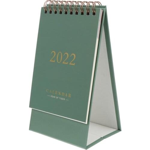 1Pc 2022 Desktop Calendar Simple Fresh Style Desktop Placing Calendar for Office