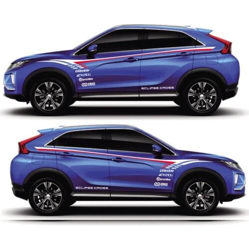 World Datong Car Sticker For Mitsubishi ECLIPSE CROSS Pajero Outlander Zinger Eclipse Both Side Body Sport Auto Stickers