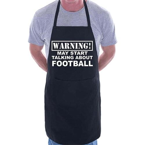 Custom Stars Head Baker Mens BBQ Cooking Apron,Personalized Warning! Football is great,Fathers Day Baking Funny Novelty Gifts