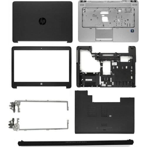 New LCD Back top Bezel/ Front beze/Palmrest/Bottom case/Hinges /Hinge Cover For HP ProBook 640 645 G1 Laptop TOP Case Black