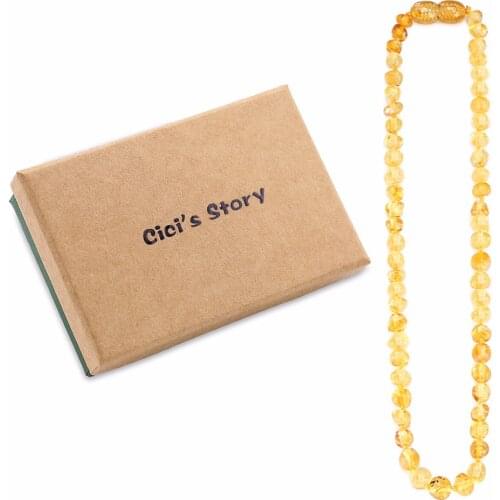 Baltic Amber Teething Necklace/Bracelet for Baby (Lemon) - 3 Sizes - Diy Beads Necklace-Natural Stones For Jewelry Making