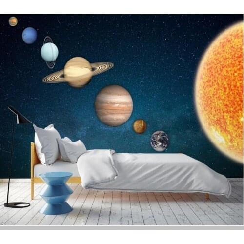 Papel de parede Cosmic Galaxy Earth 3D Theme Space Background wallpaper,living room bedroom wall papers home decor mural
