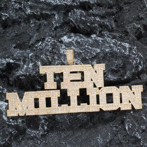 Fashion Custom Pendants Mens Prong Setting Zircon Hip Hop Necklace Jewelry CP20