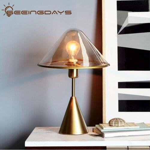 Post-Modern Creative Iron LED Table Lamps for Bedroom Living Room Glass Lampshade Study Eye Protection Home Decor Desk Lamp