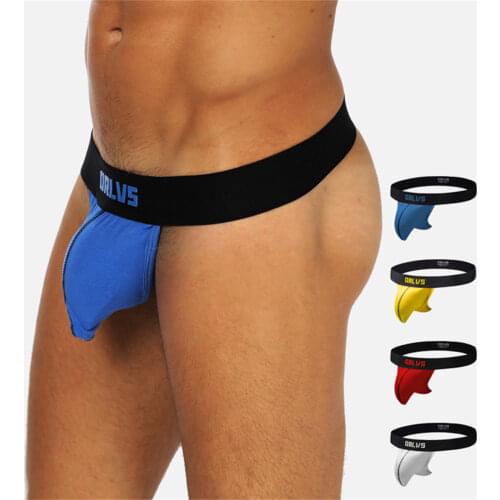 Fashion Men Cotton Strapless Breathable T Pants Open Hip Hollow Temptation Thong Briefs Sexy Gay Low Waist Underwear Jockstraps