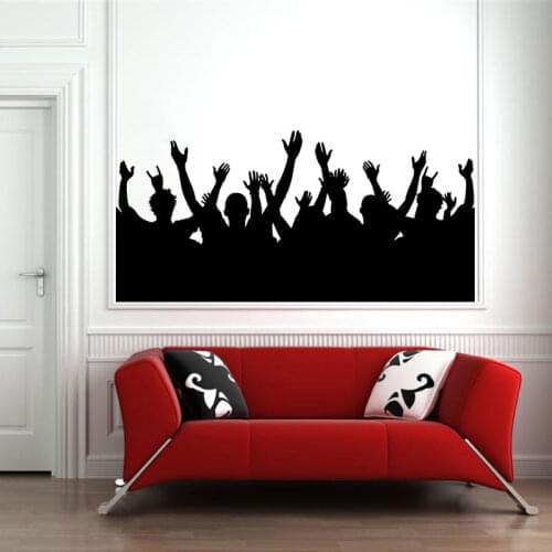 Vinyl wall stickers bar dance floor music rock decals cabaret wall decoration music theme stickers home wall fashion decor yy16