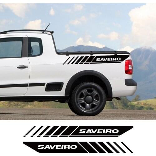 Pickup Rear Trunk Side Decals For VW Volkswagen Saveiro Car Stickers Truck Graphic Vinyl Custom Decor Cover Auto Accessories