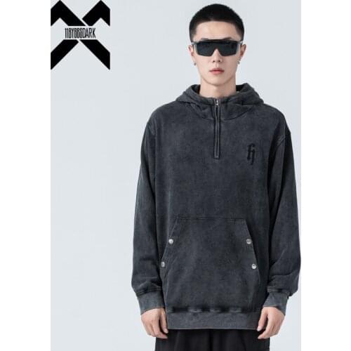 11 BYBBS DARK Vintage Hoodie Sweatshirt 2021 Winter Loose Cotton Pullover Techwear Harajuku Men Hoodie Hip Hop Streetwear WB276