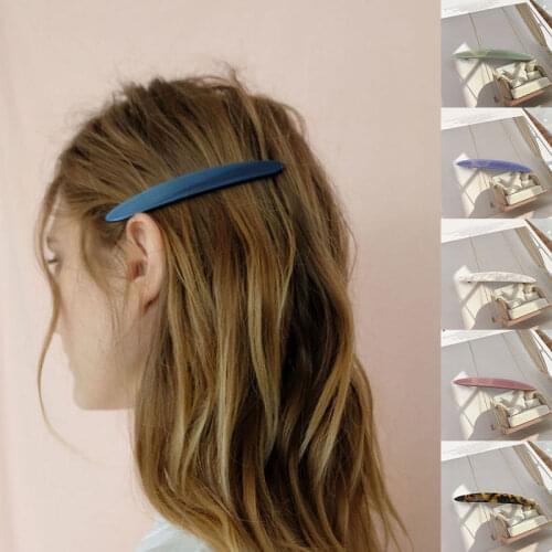 1pcs Hairpins Hair Clips For The Women Hair Acetic Acid Colorful Solid Color Hair Clip Women Accessories Long Barrette