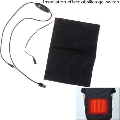 1pc Portable USB Electric Heating Pad 3 Gear Adjusted Temperature DIY Thermal Vest Jacket Clothing Heated Pads Warmer