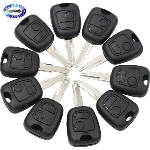 10PCS* For Peugeot 206 306 405 Transponder Key with PCB Battery with ID:46 chip 433MHZ