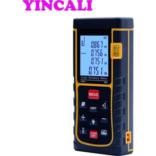 2 Pieces/lot High Precision LCD Display Laser Distance Meter SW-E80 Digital Laser Rangefinder 80M storage 100 units