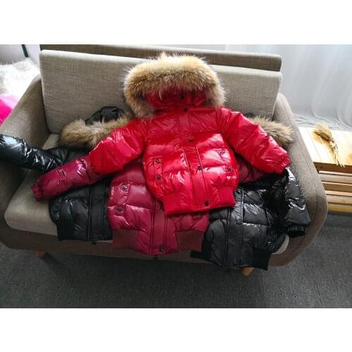2020 Kids Winter Coat Parka Girl Winter Coat 90% White Duck Down Toddler Boy Clothes Children Snowsuit Real Fur Clothing