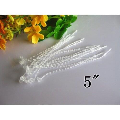 500 pieces/lot 5 inch Transparent Plastic Adjustable Security Beaded Loop Barb Fastener Tag lock Accessories