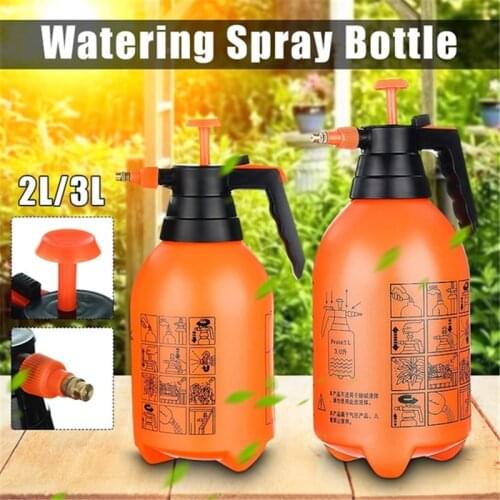 2020 Orange 2L/3L Portable Pressure Garden Spray Bottle Kettle Plant Flowers Irrigation Watering Can Sprayer Garden Tools