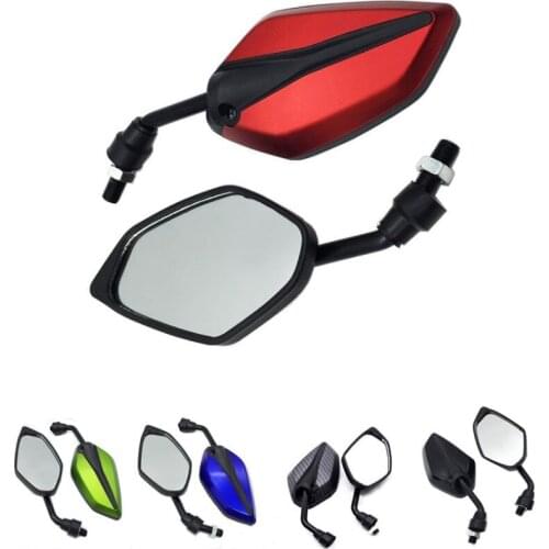 For Honda Kawasaki Yamaha Benelli Universal Motorcycle Mirror Scooter Rearview Mirrors Front Side Rear View Mirror black