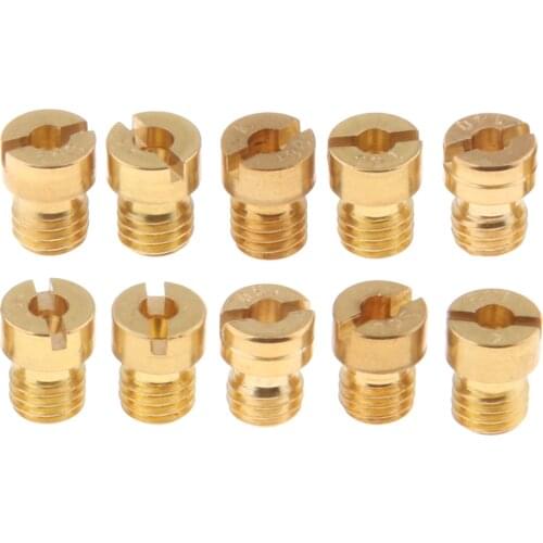 10pcs M5x8mm Carburetor Main Jet Kit For Keihin PWK FCR OKO KOSO 125 126 128 130 132 134 135 136 138 140 Motor Injector Parts