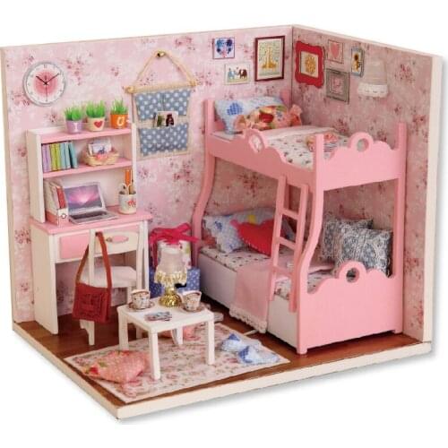 Doll House DIY Miniature Dollhouse Model Wooden Toy Furnitures Casa De Boneca Dolls Houses Toys Birthday Gift Diy Dollhouse