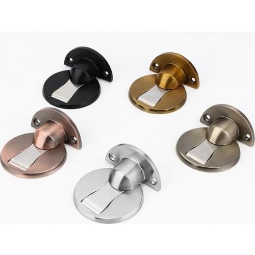 Magnet Door Stops Magnetic Door Stopper Non-punch Six Colors Available Door Holder Hidden Doorstop Furniture Door Hardware