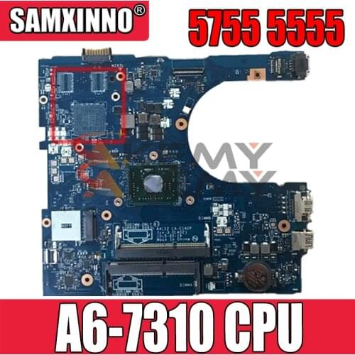 AAL12 LA-C142P For Dell Inspiron 5555 5755 Laptop Motherboard A6-7310 CPU CN-0THKRW 0THKRW DDR3L 100% working