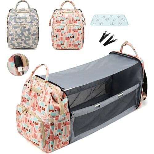 Multifunctional Portable Baby Diaper Bag Travel Backapack Bebe Bed Nappy Changing Table Pads For Mom Dad Baby Dropshipping