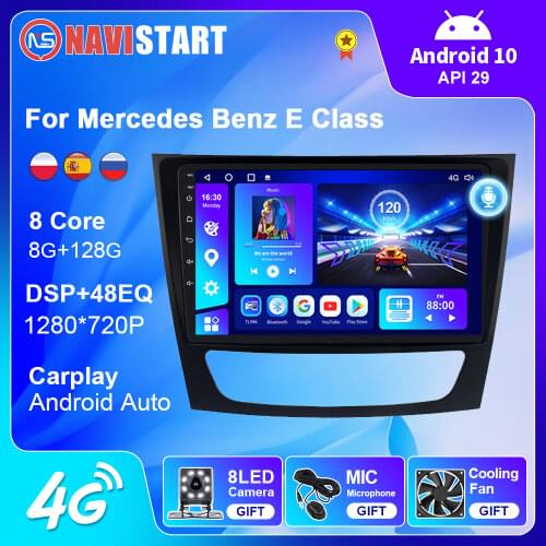 Android 10 Car Radio for Mercedes Benz E Class S211 W211 CLS Class C219 2002-2010 GPS Navigation DVD 4G WIFI BT No DVD Player