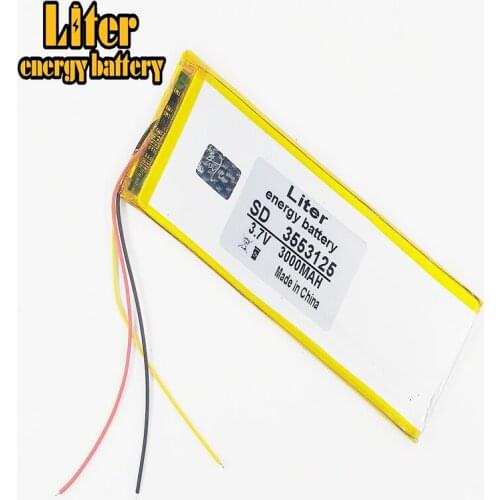 3 line 3553125 Rechargeable li Polymer Li-ion 3.7V 3000mAh talk7 Battery For Bluetooth Notebook