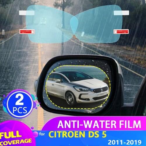 Car Rearview Mirror Film for Citroen DS 5 DS5 2011~2019 Full Cover Anti Fog Rainproof Sticker Accessories 2012 2014 2015 2016
