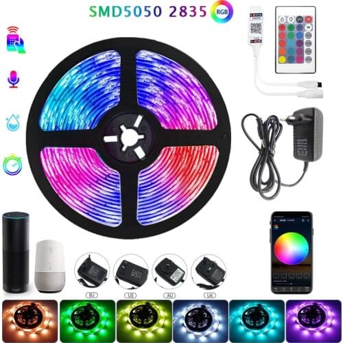 Bluetooth Wifi LED Strip RGB 5050 2835 5M 10M 15M 20M Wifi SMD Flexible Ribbon Waterproof IR Controller LED Tape Diode DC 12V