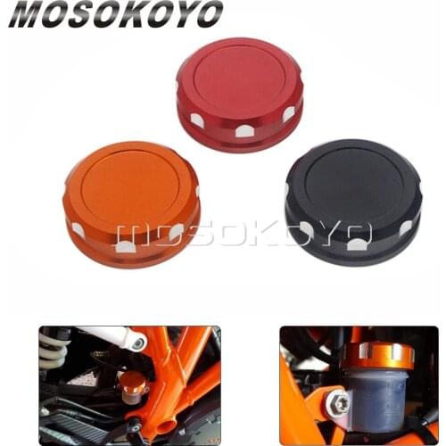 Universal Motorcycle CNC Aluminum Rear Brake Fluid Reservoir Cap Oil Caps For Kawasaki Honda Yamaha YZF 125 200 SX XCW
