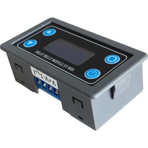 WJ01 DC12V LED Digital Time Delay Relay Module Programmable Timer Relay Control Switch Timing Trigger Cycle with Case for Indoor