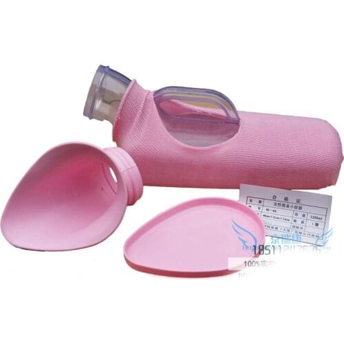 Female urine colletctor chamber pot urinal pot Female urinary device anti-spill urine bag Female urinal piss pot