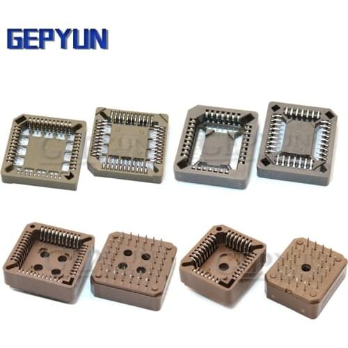 10PCS PLCC IC socket PLCC32 PLCC44 SMD DIP PLCC Socket adapter Gepyun
