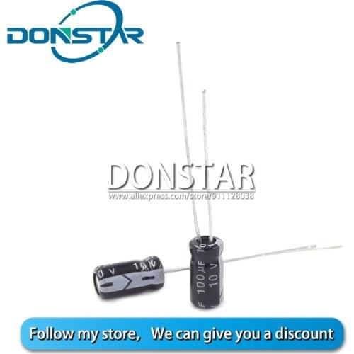 20PCS 10V 100UF Electrolytic Capacitor 100UF 10V 4*7MM Aluminium Electrolytic Capacitor