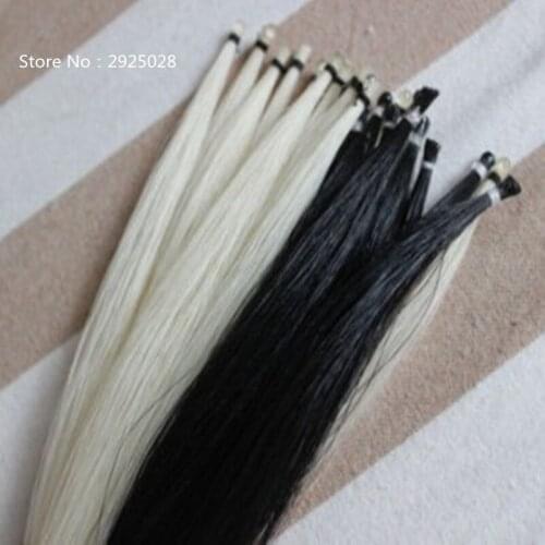 40 hanks violin viola cello Mongolia natural bow hair horse tail 80-85 cm Free Shipping