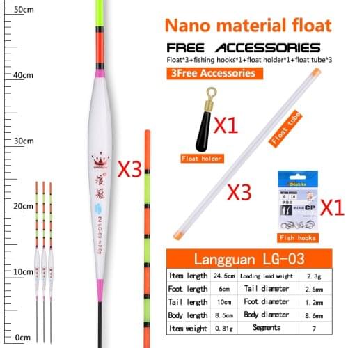 5pcs/lot Hollow Tail Fishing Floats Shallow Water Buoy Hard Tail Boya+5 Float Tubes+1 Bag Fishing Hooks Fishing Tool Accessories